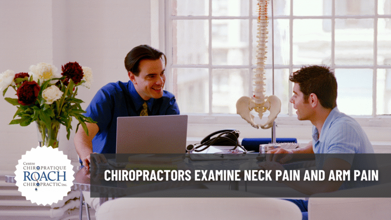 chiropractors comparing notes on neck and arm pain causes, symptoms and treatments