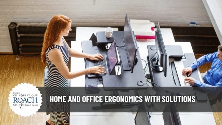 people in a workspace using ergonomic solutions and practices as advised by a chiropractor