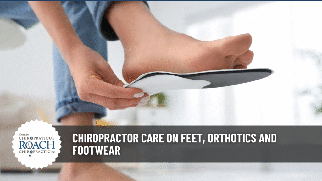 a person trying on orthotic arches