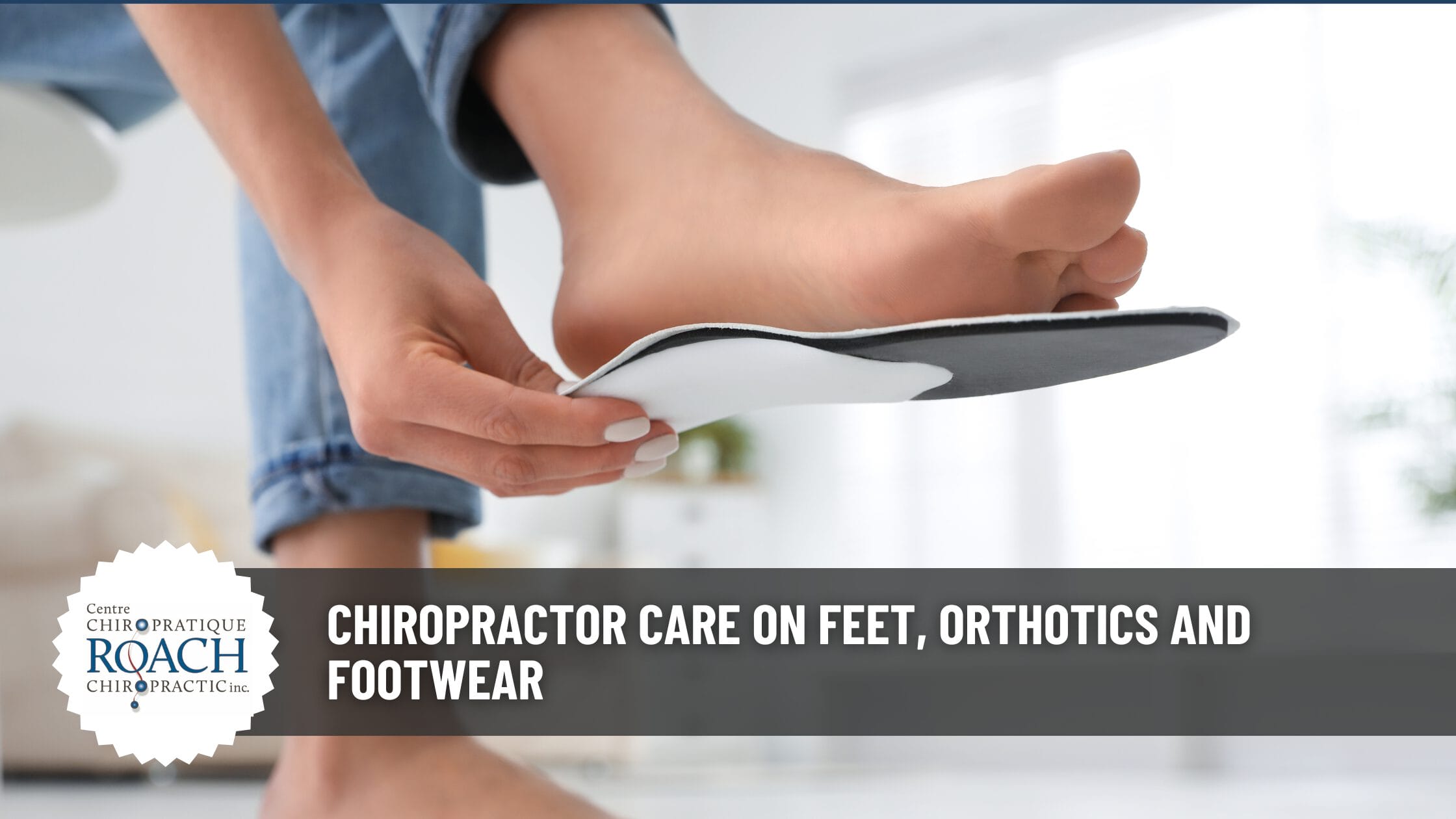 a person trying on orthotic arches