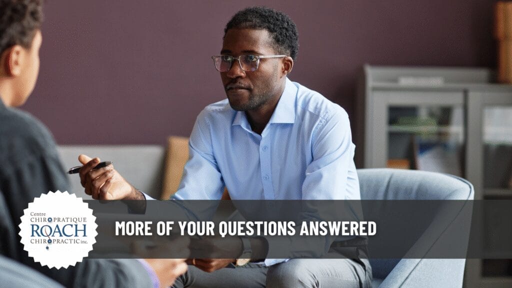a chiropractor answering various common questions