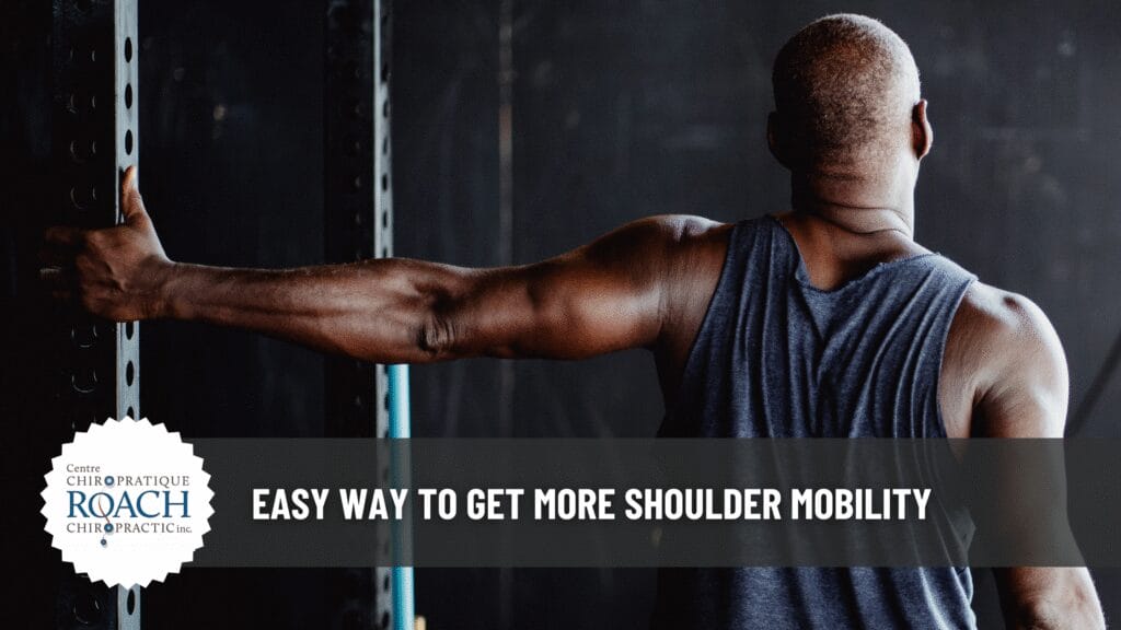 man doing a shoulder stretch