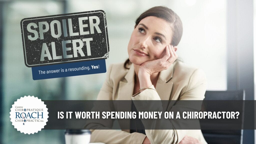 A woman sitting, with her hand on her chin, wondering if chiropractic care is worth it.