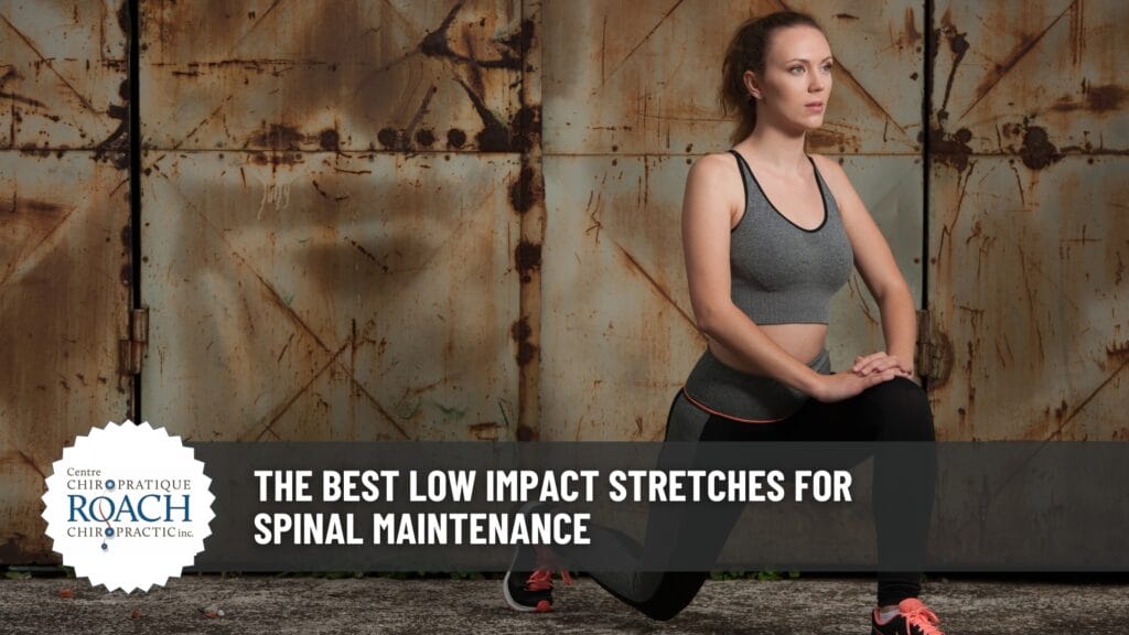The Best Low Impact Stretches for Spinal Maintenance 6 a woman performing hip flexor stretches as a part of a chiropractic care routine