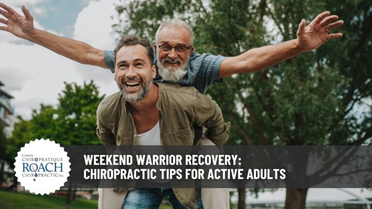 A man being active by giving a piggy back ride to his dad