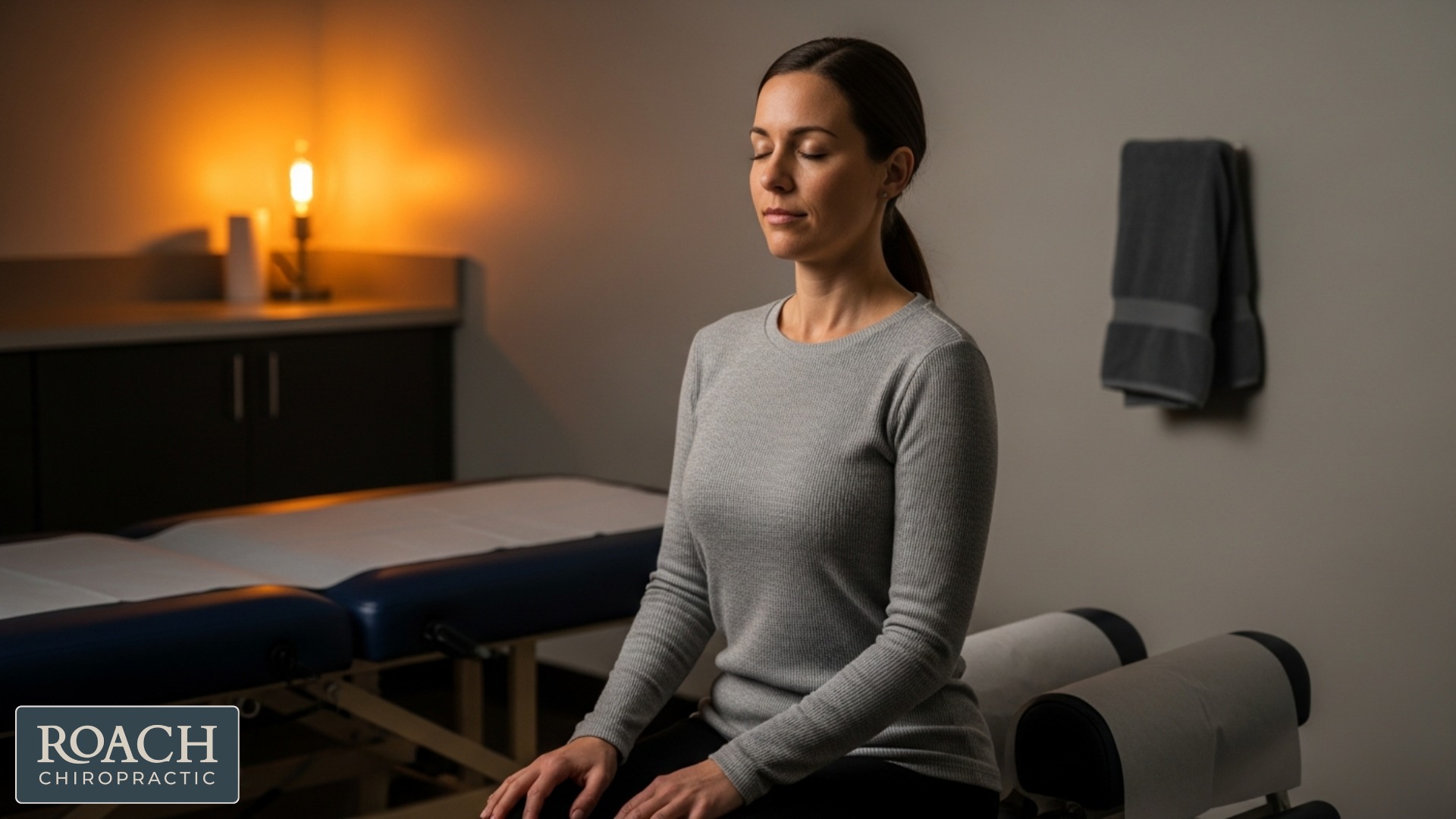Chiropractor performing hands-on spinal adjustment for natural back pain relief in Bedford NS